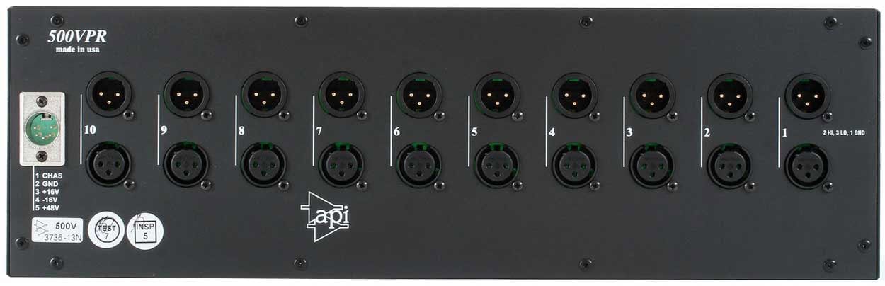 API 500VPR 10スロットラック L200PS 電源付属 エーピーアイ 500VPR 10 Slot Rack with Switching Power Supply - API: Automated