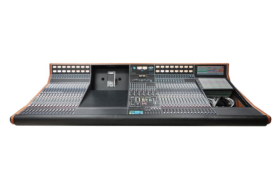 api axs legacy recording console on white background facing sideways